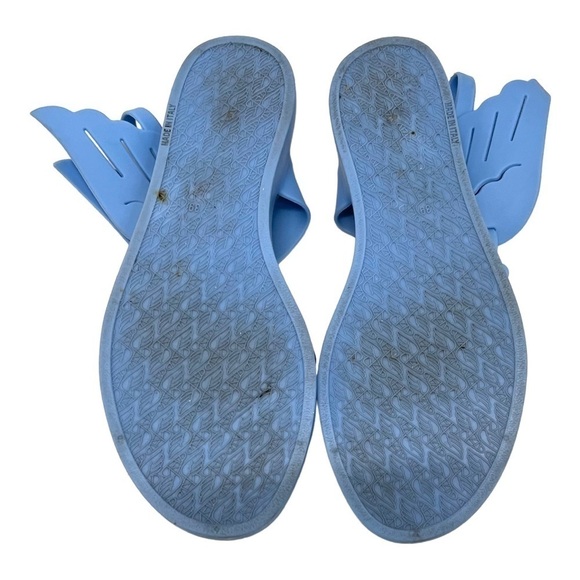 Ancient Greek Sandals Ikaria Winged Blue Jelly Sandals Women’s 38 Authentic - Picture 10 of 16